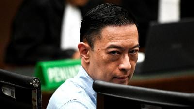 Terdakwa kasus dugaan korupsi importasi gula, Thomas Trikasih Lembong atau Tom Lembong mengikuti sidang pembacaan pledoi di Pengadilan Tipikor Jakarta, 9 Juli 2025. Antara/Sulthony Hasanuddin
