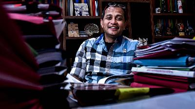 Deputy Minister of Law Eddy Hiariej in Jakarta, July 17, 2025. Tempo/Tony Hartawan