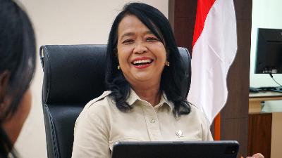 Deputy Minister of Public Works Diana Kusumastuti at the Ministry of Public Works office, Kebayoran Baru, Jakarta, July 29, 2025. Tempo/Ilham Balindra