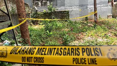 The location where the body of 14-year-old RTA was found, in an empty lot behind the Pejaten Office Park shophouses, Pasar Minggu, South Jakarta, South Jakarta, October 22, 2025. Tempo/Mohammad Khory Alfarizi