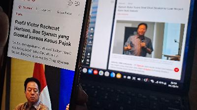 News of the travel ban on President Director of PT Djarum Victor Rachmat Hartono by the Attorney General's Office in Jakarta, November 28, 2025. Tempo/Charisma Adristy