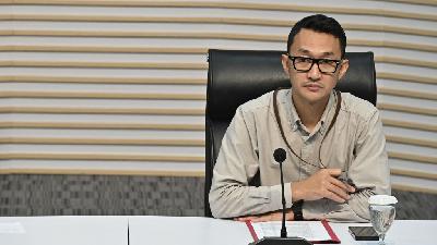 KPK spokesperson Budi Prasetyo at the KPK Red and White Building, Jakarta, September 2025. Tempo/M. Taufan Rengganis