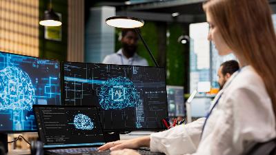 A researcher develops an application using an AI large language model (LLM) chatbot. Shutterstock