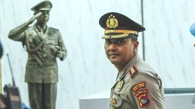 Senior Adj. Comr. Didik Putra Kuncoro after a National Police Ethics Commission hearing regarding a drug possession case at the Transnational Crime Center, National Police Headquarters, Jakarta, February 19, 2026. Antara/Asprilla Dwi Adha