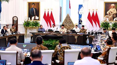 President Prabowo Subianto invites former presidents and vice presidents to the Presidential Palace, Jakarta, March 3, 2026. BPMI Setpres/Muchlis Jr.