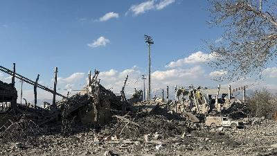 Ba’sat Sports Complex, a sports facility in southeast Tehran, becomes a target of Israel and United States strikes, March 2026. Doc. Government of the Islamic Republic of Iran X/@Iran_GOV.