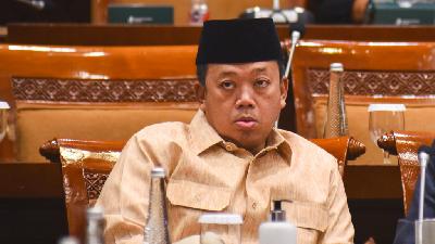 Chair of the DPR Special Committee on the Haj Inquiry, Nusron Wahid, during a right to inquiry meeting of the haj special committee on the organization of the Haj pilgrimage at the Parliament Complex, Senayan, Jakarta, August 28, 2024. Doc. Tempo/M Taufan Rengganis