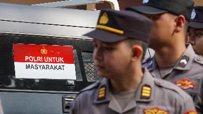 Operation Ketupat roll call at National Police Headquarters, Kebayoran Baru, South Jakarta, March 11, 2026. Tempo/Ilham Balindra