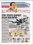 Cover Koran Tempo - Edisi 2011-03-26