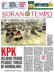 Cover Koran Tempo - Edisi 2012-07-21