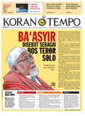 Cover Koran Tempo - Edisi 2012-09-04