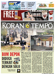Cover Koran Tempo - Edisi 2012-09-10
