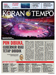 Cover Koran Tempo - Edisi 2012-09-12