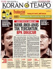 Cover Koran Tempo - Edisi 2012-10-23