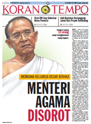 Cover Koran Tempo - Edisi 2012-10-27