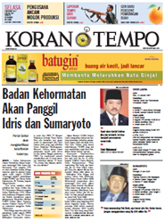 Cover Koran Tempo - Edisi 2012-11-06