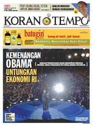 Cover Koran Tempo - Edisi 2012-11-08