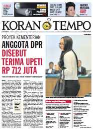 Cover Koran Tempo - Edisi 2012-11-09