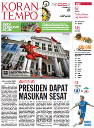Cover Koran Tempo - Edisi 2012-11-11