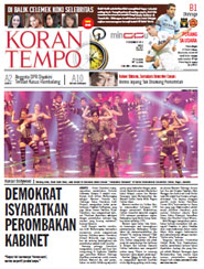Cover Koran Tempo - Edisi 2012-12-09