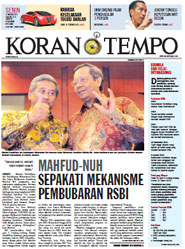 Cover Koran Tempo - Edisi 2013-01-14