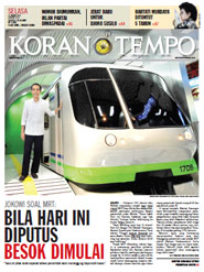 Cover Koran Tempo - Edisi 2013-01-15