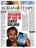 Cover Koran Tempo - Edisi 2013-04-19