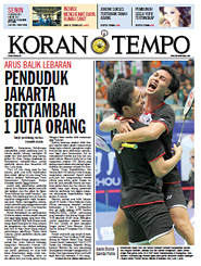Cover Koran Tempo - Edisi 2013-08-12