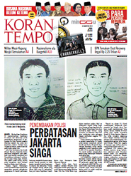 Cover Koran Tempo - Edisi 2013-08-18