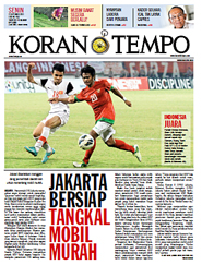 Cover Koran Tempo - Edisi 2013-09-23