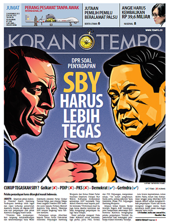 Cover Koran Tempo - Edisi 2013-11-22