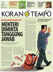 Cover Koran Tempo - Edisi 2014-02-12