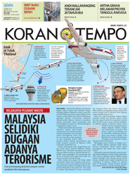 Cover Koran Tempo - Edisi 2014-03-10