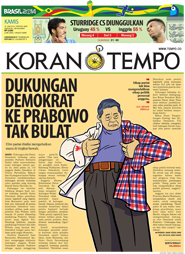 Cover Koran Tempo - Edisi 2014-06-19