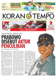 Cover Koran Tempo - Edisi 2014-07-05