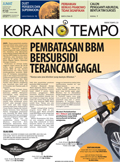 Cover Koran Tempo - Edisi 2014-08-08