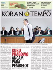 Cover Koran Tempo - Edisi 2014-09-25