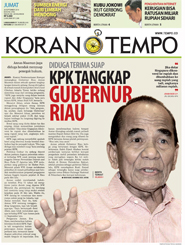 Cover Koran Tempo - Edisi 2014-09-26