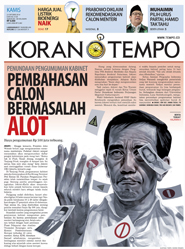 Cover Koran Tempo - Edisi 2014-10-23