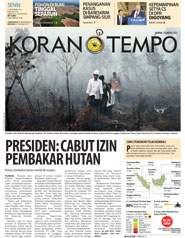 Cover Koran Tempo - Edisi 2015-09-07