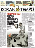 Cover Koran Tempo - Edisi 2015-09-17