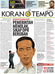 Cover Koran Tempo - Edisi 2015-09-21