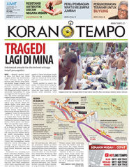 Cover Koran Tempo - Edisi 2015-09-25