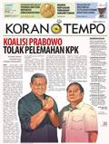 Cover Koran Tempo - Edisi 2015-10-09
