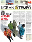 Cover Koran Tempo - Edisi 2016-02-18