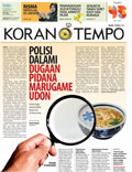 Cover Koran Tempo - Edisi 2016-09-07