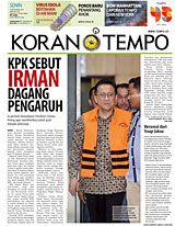 Cover Koran Tempo - Edisi 2016-09-19