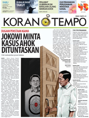 Cover Koran Tempo - Edisi 2016-11-02