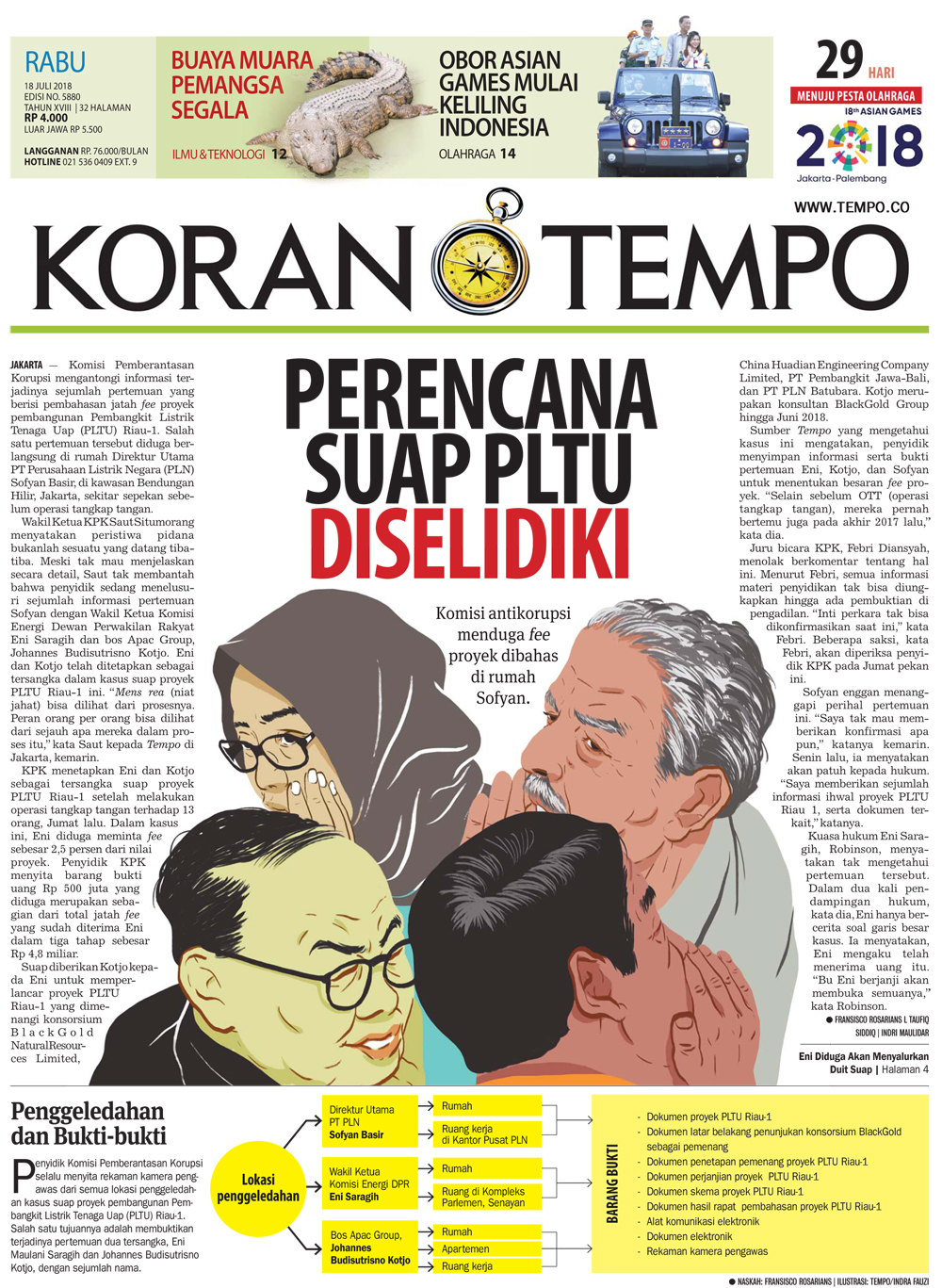 Cover Koran Tempo - Edisi 2018-07-18