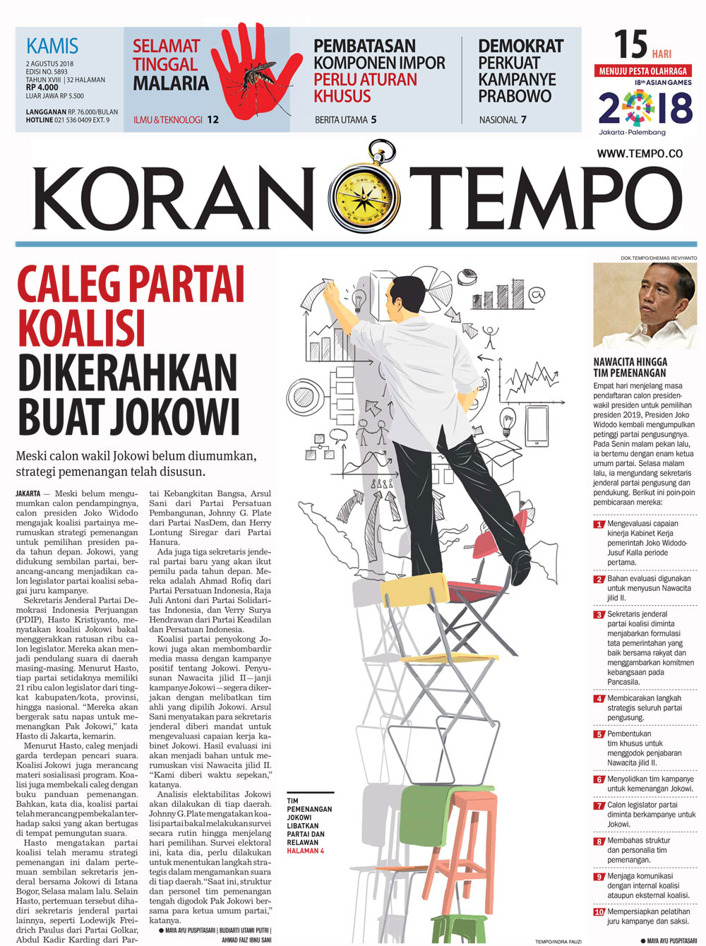 Cover Koran Tempo - Edisi 2018-08-02